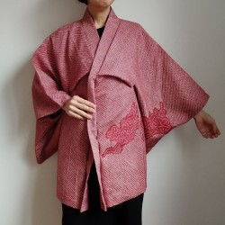 Haori -Giacca Kimono- Shibori Rosso