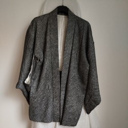 Haori -Giacca Kimono- Shibori Nero