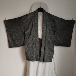 Haori Kimono jacket -Shibori Black