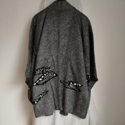 Haori -Giacca Kimono- Shibori Nero