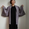 Haori -Giacca Kimono- Shibori Viola