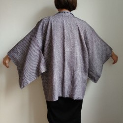 Haori -Giacca Kimono- Shibori Viola