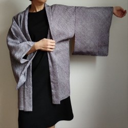 Haori -Giacca Kimono- Shibori Viola