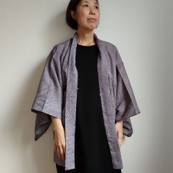 Haori Kimono jacket -Shibori purple