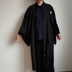 Haori for men -Habutae Montsuki