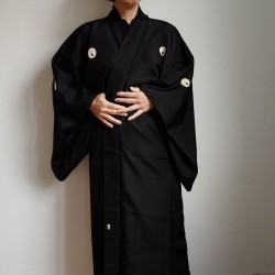 Haori for men -Habutae Montsuki