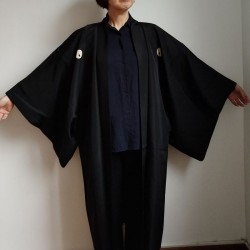 Haori for men -Habutae Montsuki