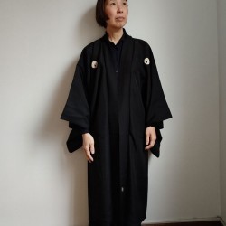 Haori for men -Habutae Montsuki