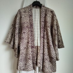 Haori -Giacca Kimono- tsumughi viola