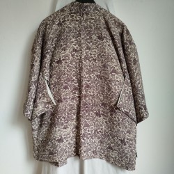 Haori -Giacca Kimono- tsumughi viola