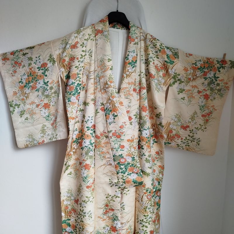 Kimono Komon Synthetic -Creme