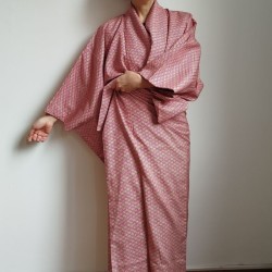 Kimono Komon Synthetic Red