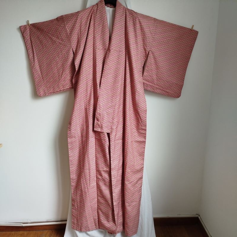 Kimono Komon sintetico -rosso