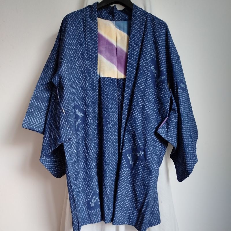 Haori -Giacca Kimono- Blu shibori