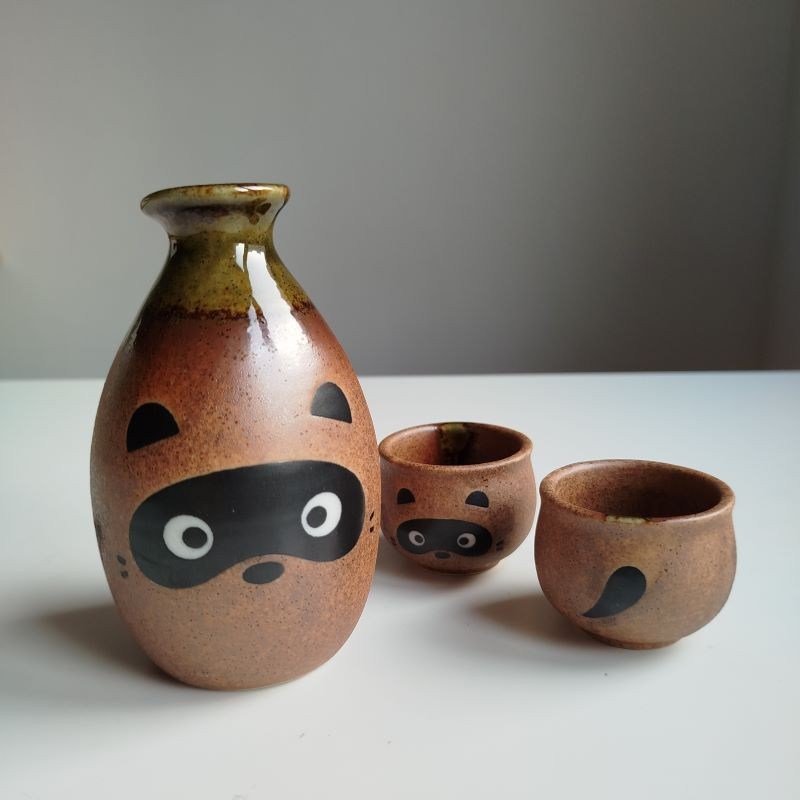 Sake Set Racoons Tanuki