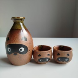 Sake Set Racoons Tanuki