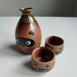 Sake Set Racoons Tanuki