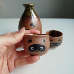 Sake Set Racoons Tanuki