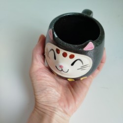 Mug cup NekoDaruma Black