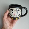 Mug cup Daruma Black