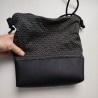 Mini shoulder bag -Seigaiha Black