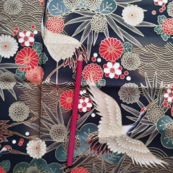 Japanese cotton 50cm Crane and pine