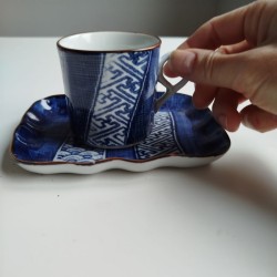 Demitasse Coffee Cup&Saucer Indigo blue