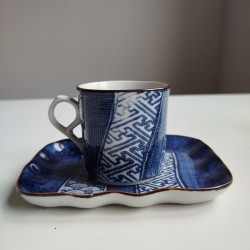 Demitasse Coffee Cup&Saucer Indigo blue