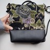 Mini shoulder bag -black peony