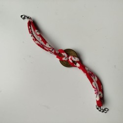 Chirimen cord Bracelet with...