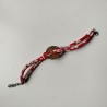 Bracciale con moneta 5yen -rosso