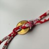 Bracciale con moneta 5yen -rosso