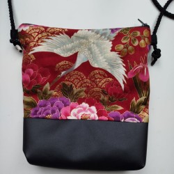 Mini shoulder bag -Crane Red