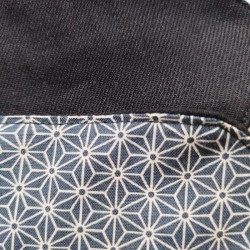 Obi belt in japanese cotton -Asanoha navy