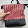 Mini shoulder bag -Asanoha bordeaux