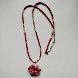 Chirimen cord necklace with...