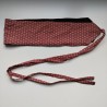 Cintura obi in cotone giapponese -Asanoha bordeaux