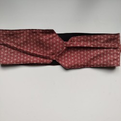 Obi belt in japanese cotton -Asanoha bordeaux