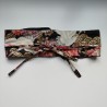 Obi belt in japanese cotton -Crane and peony