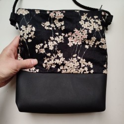 Mini shoulder bag -Cherryblossom Black