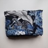 Neckwarmer Boà -Crane blue&silver