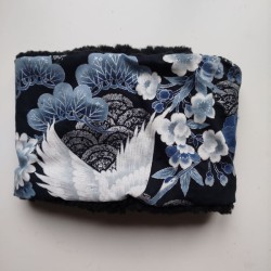 Neckwarmer Boà -Crane blue&silver