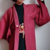 Antique Haori Kimono jacket -Shibori red