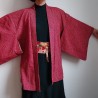 Antique Haori Kimono jacket -Shibori red