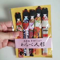 Kimono doll bookmarks set