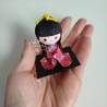 Kimono doll with flowers