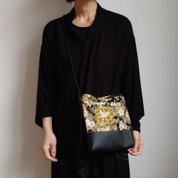 Mini shoulder bag -Crane gold