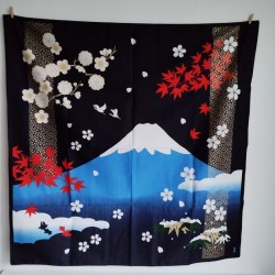 Furoshiki 90cm Mt.Fuji in quattro stagioni