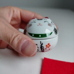 Manekineko small container -green