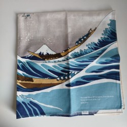 Furoshiki cotton 70cm Big waves of Hokusai